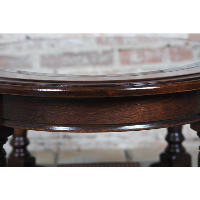 Brown Czech Biedermeier Coffee Table in Beech and Walnut, 1890s For Sale - Image 8 of 11