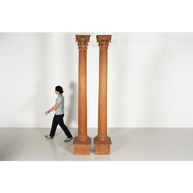 Antique Corinthian Columns, 1700s, Set of 2 For Sale - Image 4 of 12