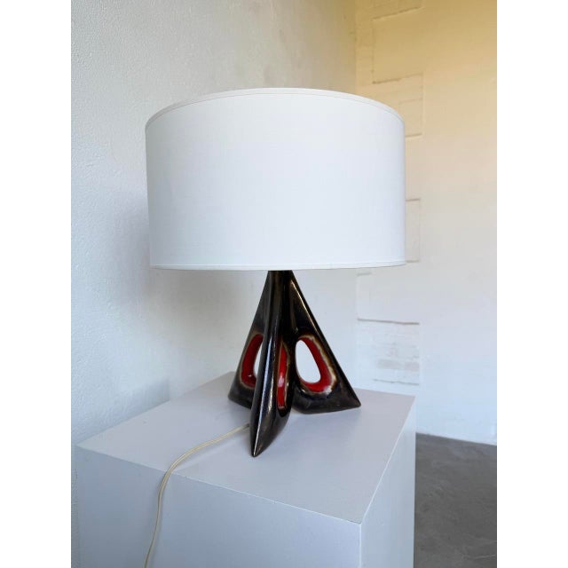 Free-Form Ceramic Table Lamp, 1950s For Sale - Image 11 of 18