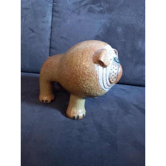 This is a handmade ceramic bulldog figurine from Lisa Larson's famous "Kennel" series for Gustavsberg. I have official...