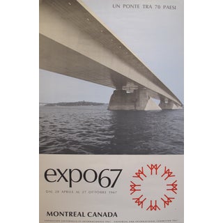 Expo 1967 Original Portuguese Bridge Poster For Sale