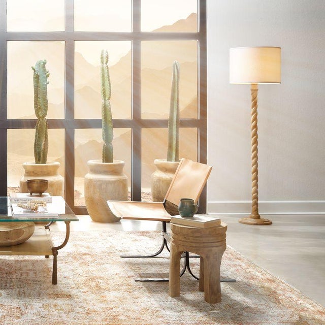 Metal Jamie Young Alessa Leather Sling Chair in Cashew For Sale - Image 7 of 7