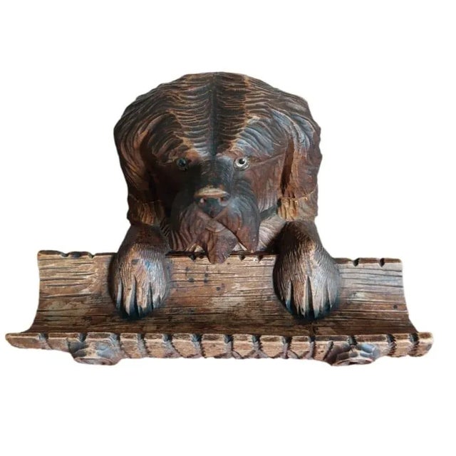 Black Forest Inkwell Maltese Dog , 1930s For Sale - Image 6 of 8