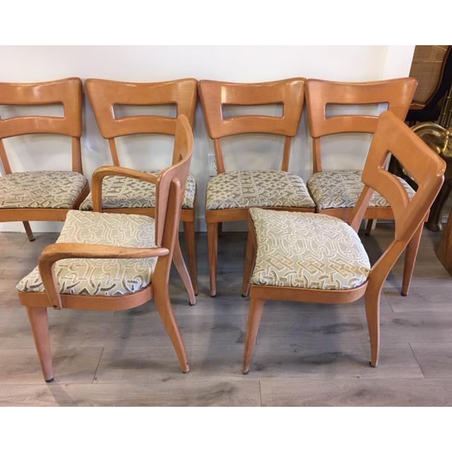 Heywood Wakefield Set of Six "Dog Biscuit" Dining Chairs Chairish