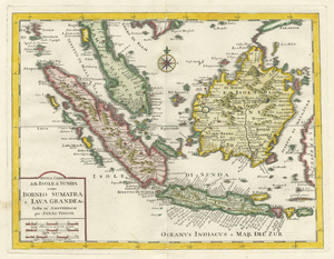 Antique Map of the Sunda Islands by Tirion, 1760