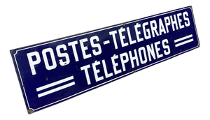 Enamel PTT Sign, 1940