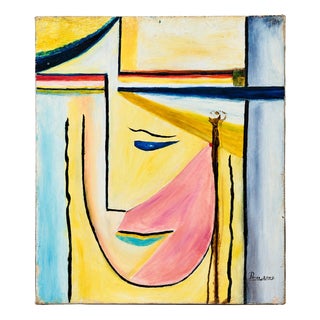 Peres, Abstract Female Face, Canvas For Sale