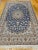 Vintage Persian Nain Rug, Handwoven Floral Pattern, Silk Highlights, Blue & Ivory, 6’ X 9’ For Sale - Image 12 of 12