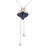 Diamond Sapphire Necklace 1.30 TCW Women Certified For Sale - Image 4 of 9