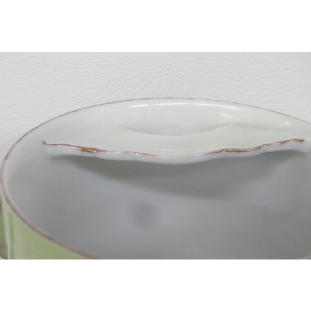 Early 19th Century Early 19th Century Pm Bavarian Porcelain Floral Purple Green Mustache Mug Cup 4557b For Sale - Image 5 of 16