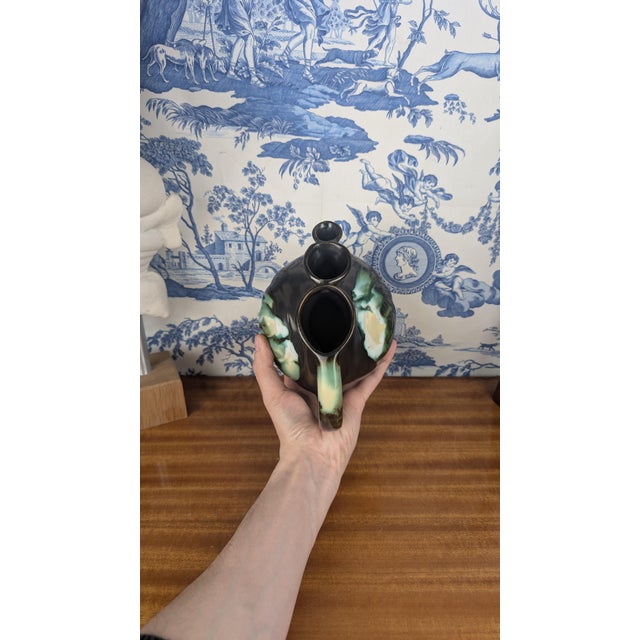 Vintage Art Deco Thulin Fat Lava Ceramic Pitcher in the shape of a Snail, 1960s For Sale - Image 10 of 11