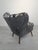 Gray Vintage Cocktail Chair in Fabric For Sale - Image 8 of 15