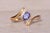 The Buldi: Natural Tanzanite and Diamond Bypass Ring in Yellow Gold For Sale - Image 4 of 11