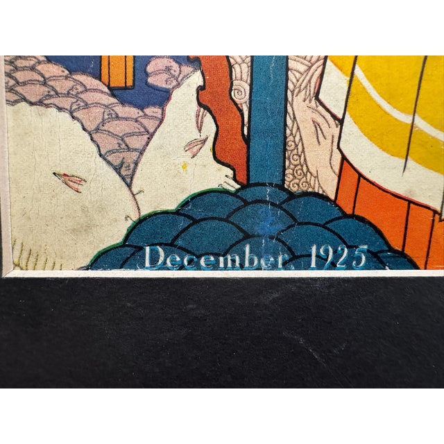Original period front cover from the December 1925 issue of ASIA, depicting a graceful robed figure standing beneath...