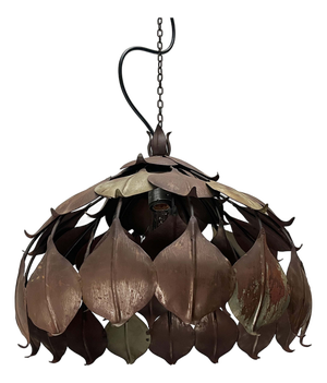 Mid-Century Modern Hollywood Regency Metal Pendant in the style of Hans Kögl, 1960s