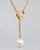 Early 21st Century Tiffany & Co Elsa Peretti 18k Yellow Gold Open Heart Lariat Necklace For Sale - Image 5 of 9