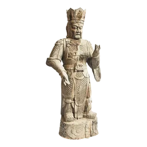 Vintage Vijra Warrior Wood Statue