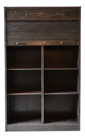Antique Roll-Front Archive Cabinet from Strafor, 1920s