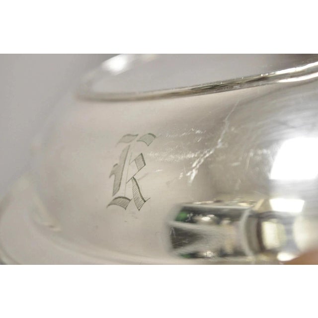 Victorian Vintage Wilcox Sp Co Oval Silver Plated Vegetable Serving Platter W "K" Monogram For Sale - Image 3 of 11