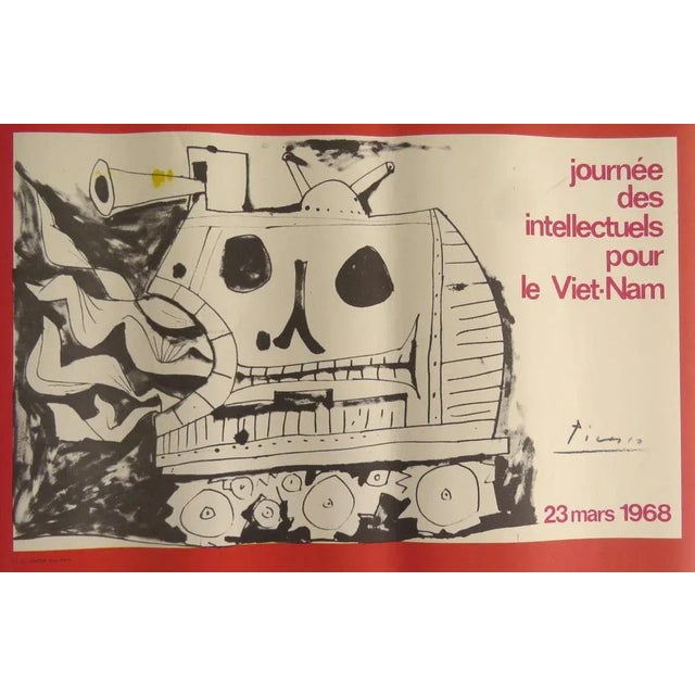 Modern Day of Intellectuals for Vietnam Poster after Soulages, Picasso, Vasarely & Masson, 1968 For Sale - Image 3 of 17