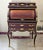 French French Roll Top Secretary Desk With Marquetry Inlay & Bronze Accents For Sale - Image 3 of 5