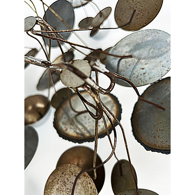 Silver Curtis Jeré Raindrops Mixed Metal Wall Sculpture, Signed, 1970s For Sale - Image 8 of 8