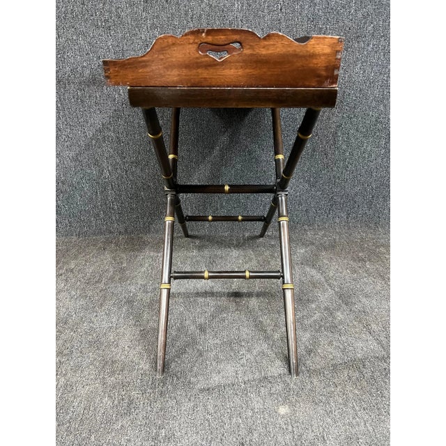Mid 20th Century Regency Style Faux Bamboo Tray Table For Sale - Image 5 of 8