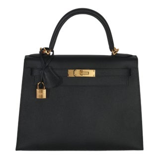 Black Epsom Sellier Kelly 28 GHW For Sale