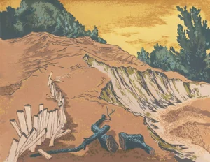 'Vermont Quarry' by Guy Maccoy, 1941, Kansas City Art Institute, New York, Art Students League, Works Progress Administration