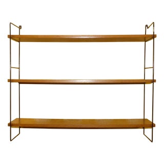Vintage Classic String Shelf in Walnut, 1960s For Sale