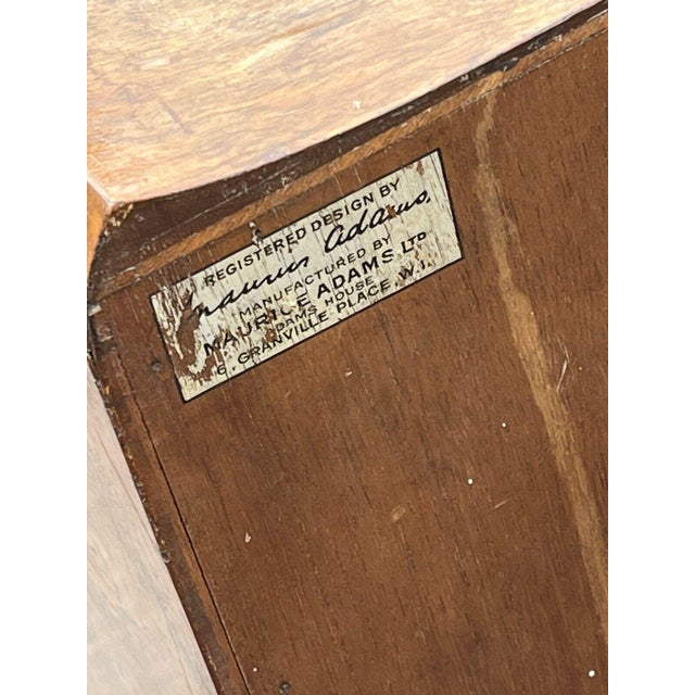 Art Deco Walnut Chest of drawers from Maurice Adams of London For Sale - Image 10 of 15