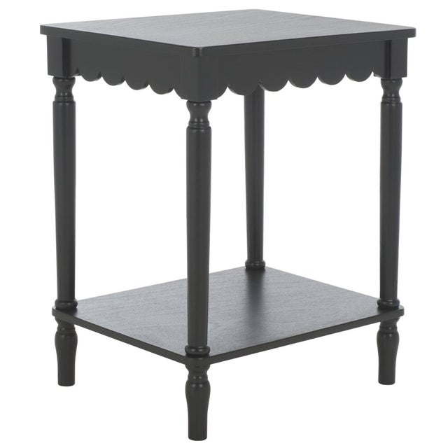 Heaven Scalloped Accent Table in Matte Black For Sale In Philadelphia - Image 6 of 8
