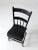 Black Antique Stencil Back Plank Seat Chair For Sale - Image 8 of 12