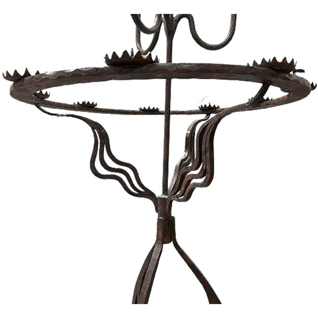 Black Pair of Antique Gothic Style Pedestal Candelabra Torcheres For Sale - Image 8 of 8