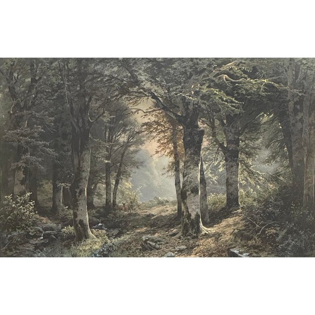 Realism 19th Century Framed Charcoal Landscape by Heinrich Böhmer (1852–1930) For Sale - Image 3 of 16