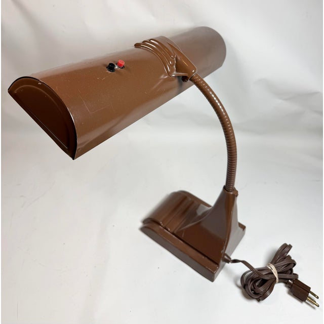 Vintage Art Specialty Co Metal Gooseneck Industrial Desk Lamp For Sale - Image 9 of 10
