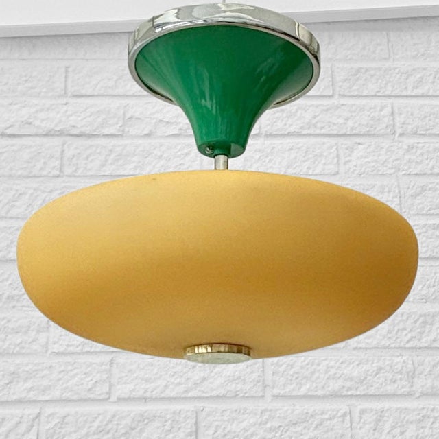 Scandinavian Functionalist Ceiling Lamp from Böhlmarks, Sweden, 1930s For Sale - Image 14 of 14