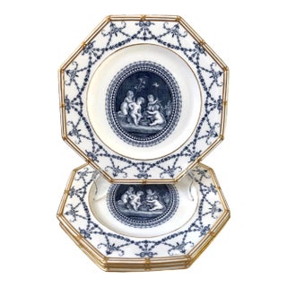 19th C. Wedgwood Octagon Plates, Set of 4 For Sale