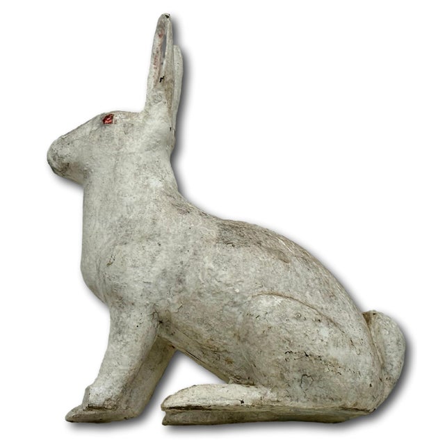 Very Large & Heavy Antique American Rustically Aged Cast Iron Rabbit Garden Ornament or Doorstop - Circa 1920s For Sale - Image 15 of 18