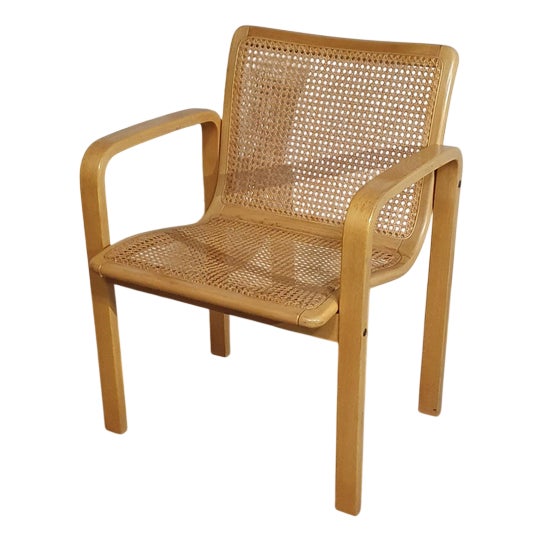 Beechwood and Webbing Chair by Olivo Pietro, Italy, 1970s For Sale