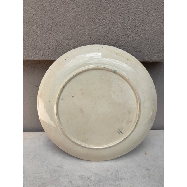Late 19th Century Large Majolica Morning Glory Plate Wasmuel, Circa 1890 For Sale - Image 5 of 5