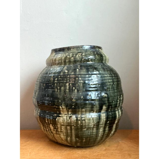 Ceramic Vintage Handcrafted Ceramic Vessel For Sale - Image 7 of 12