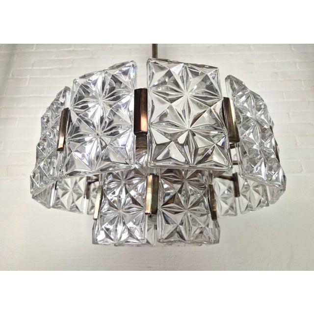 Vintage Crystal Pendant by Egon Hillebrand for Hillebrand Lighting, 1960s For Sale - Image 4 of 14