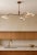 Not Yet Made - Made To Order Sculptural Three-Light Brass Chandelier With White Domed Shades For Sale - Image 5 of 10
