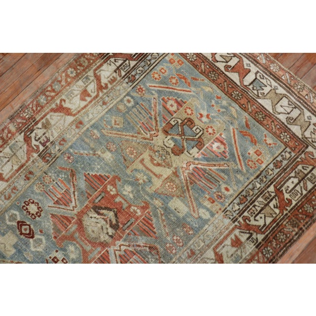 Textile Antique Kurd Bidjar Runner, 3'7'' X 10 For Sale - Image 7 of 9