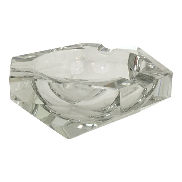 Vintage Triangular Shaped Crystal Ashtray Chairish