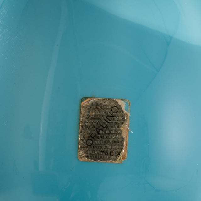 1960s Italian Teal Glass Goblet For Sale - Image 4 of 18
