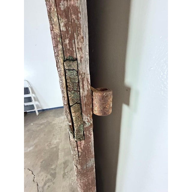 19th Century Pair of 19th C. Rustic Painted Doors For Sale - Image 5 of 12