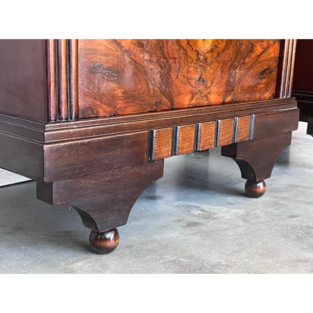 Wood Pair of Art Deco Side Cabinets or Nightstands With Ebonized Base For Sale - Image 7 of 9