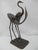 Bronze Crane Heron Egret Lovers Couple Statue Sculpture 15" For Sale - Image 4 of 9